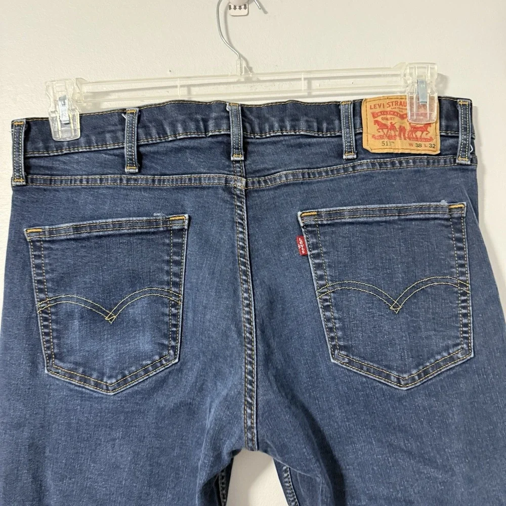 levi's 511 slim fit jeans‎ men's 38x30.5 Tag Reads 38x32 Dark Wash